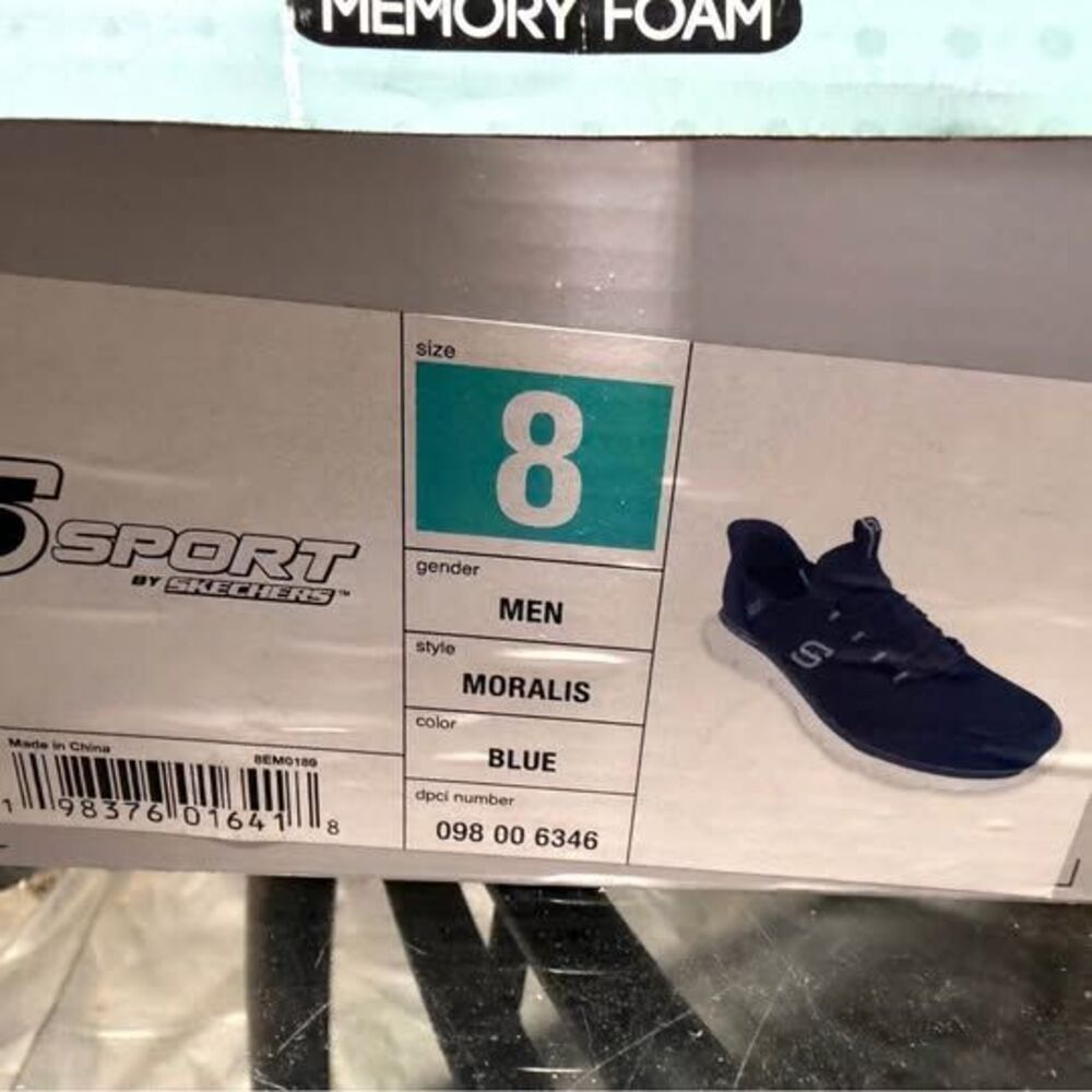 Skechers S Sport Men's Moralis Hands Free Step-Ins Blue Size 8 New - Picture 4 of 4